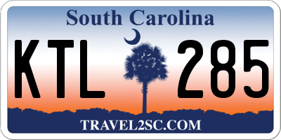 SC license plate KTL285