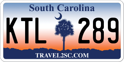 SC license plate KTL289