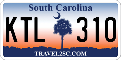 SC license plate KTL310