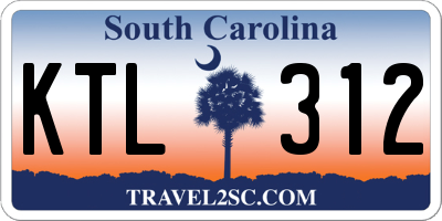 SC license plate KTL312