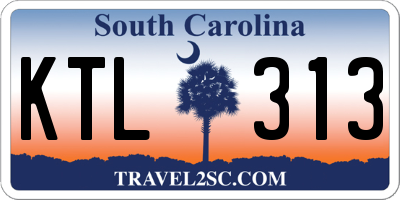 SC license plate KTL313