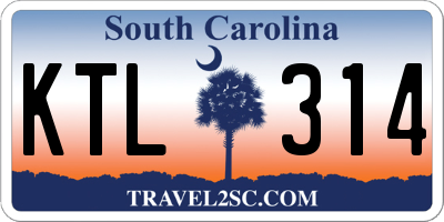 SC license plate KTL314