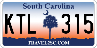 SC license plate KTL315