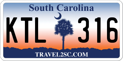 SC license plate KTL316