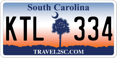 SC license plate KTL334