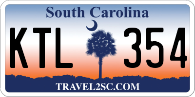SC license plate KTL354