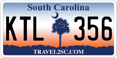 SC license plate KTL356