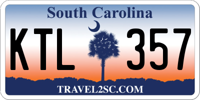 SC license plate KTL357