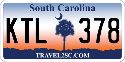 SC license plate KTL378