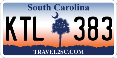 SC license plate KTL383