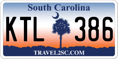 SC license plate KTL386