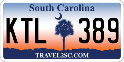 SC license plate KTL389