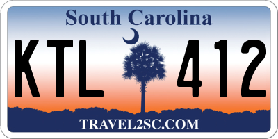 SC license plate KTL412