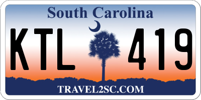SC license plate KTL419