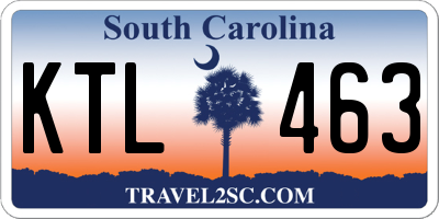 SC license plate KTL463