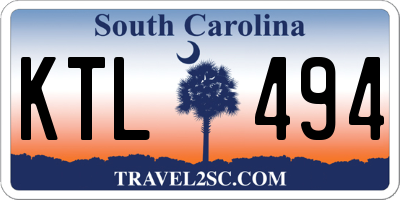 SC license plate KTL494