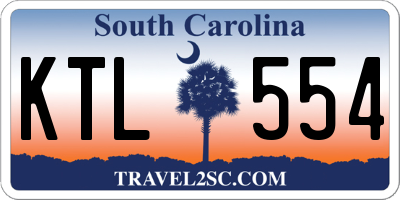 SC license plate KTL554