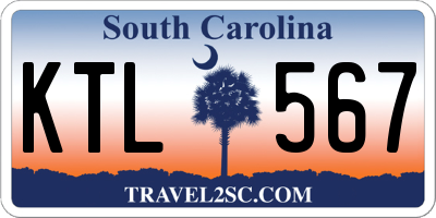 SC license plate KTL567