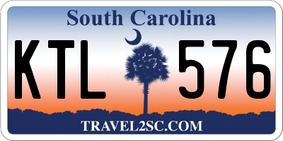 SC license plate KTL576