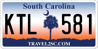 SC license plate KTL581