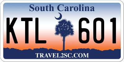 SC license plate KTL601