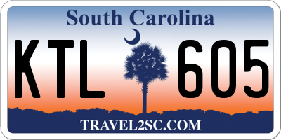 SC license plate KTL605