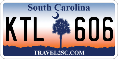 SC license plate KTL606