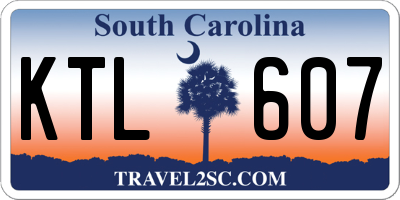 SC license plate KTL607