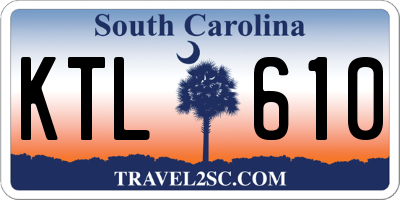 SC license plate KTL610