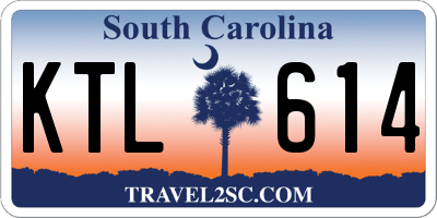 SC license plate KTL614