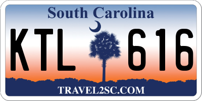 SC license plate KTL616