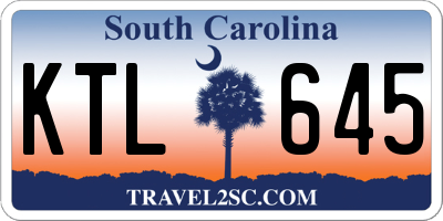 SC license plate KTL645