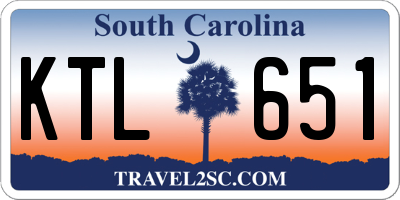 SC license plate KTL651