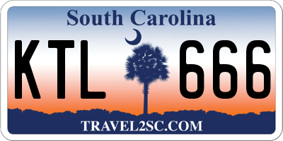 SC license plate KTL666
