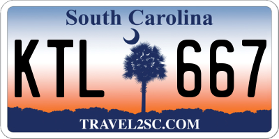 SC license plate KTL667