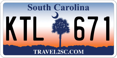 SC license plate KTL671