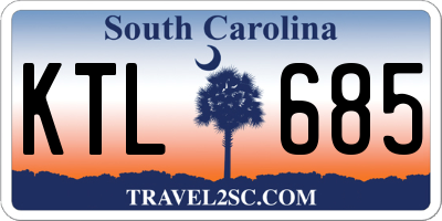 SC license plate KTL685
