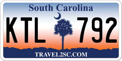 SC license plate KTL792