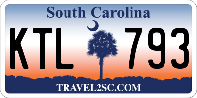 SC license plate KTL793