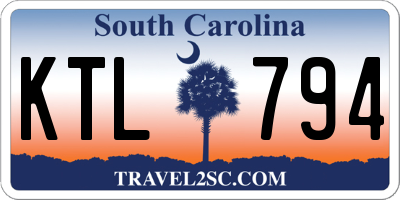 SC license plate KTL794