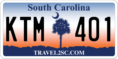 SC license plate KTM401