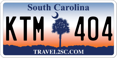 SC license plate KTM404