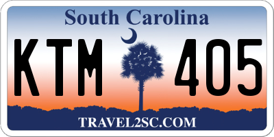 SC license plate KTM405