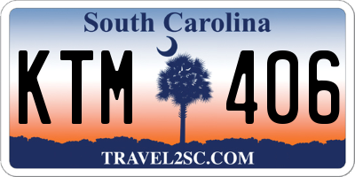 SC license plate KTM406