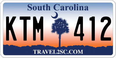 SC license plate KTM412
