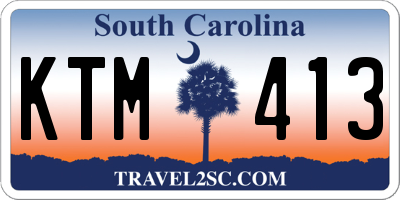 SC license plate KTM413