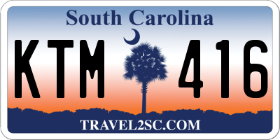 SC license plate KTM416