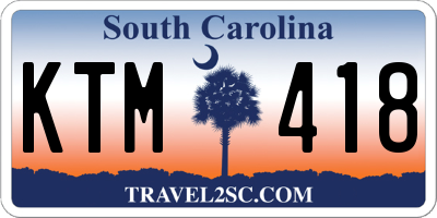 SC license plate KTM418