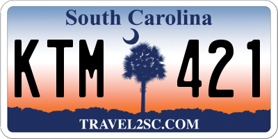 SC license plate KTM421