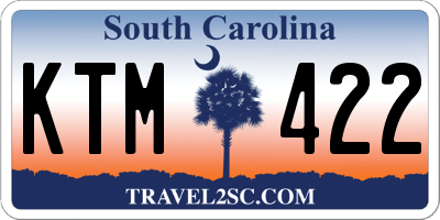 SC license plate KTM422